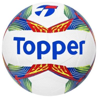 Imagem de Bola de Futebol Topper Slick Society 7433 - RAINHA, Branco, Vermelho, 