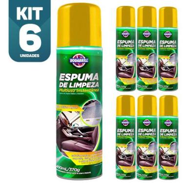 Imagem de Kit 6x Espuma Magica Limpeza Multiuso A Seco Lava Seco Carro - Rodabri