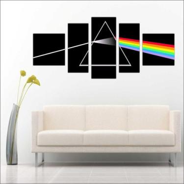Imagem de Quadro Decorativo Pink Floyd Bandas Música Mosaico 5 Peças TT2 - Vital