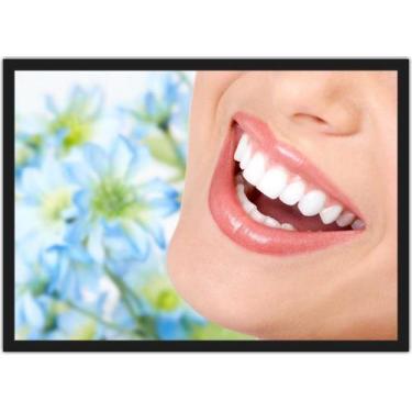 Imagem de Quadro Decorativo Dentista Odontologia Consultórios Dentes Sorriso Com