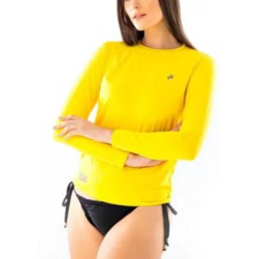 Imagem de Camisa Feminina Proteção Solar Uv+50 Camiseta Segunda Pele Térmica Pra