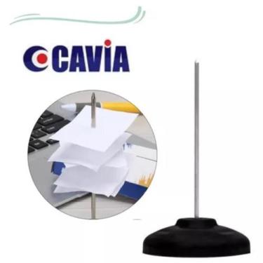 Imagem de Kit 10 Espeto Para Fixar Papel Metal Preto Organizador Cavia - Home Go