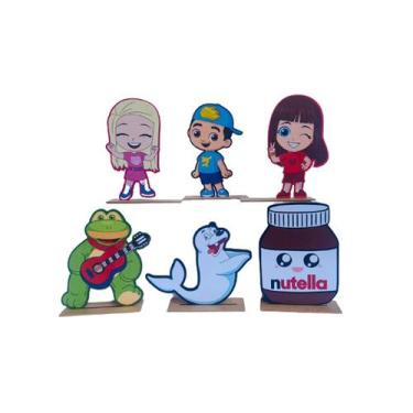 Imagem de Kit Display de Mesa 6 Peças Festa Turma do Lucas Neto MDF - Juju Brasi