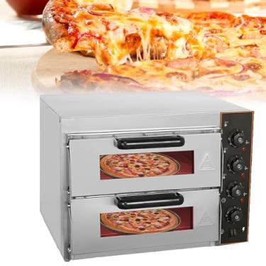 Imagem de Máquina de pizza 3000W,alça fria,placas antiaderentes,forno de pizza e fabricante de calzone,forno elétrico de bancada,aquece até 660 °F,para festas,cozinha ao ar livre,comercial/doméstica