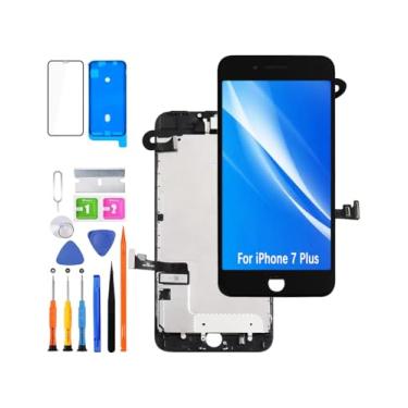 Imagem de Substituição de tela para iPhone 7 Plus Display LCD FHD Touchscreen digitalizador moldura montagem com fone de ouvido, câmera frontal, sensor de proximidade, adesivo à prova d'água, kits de reparo