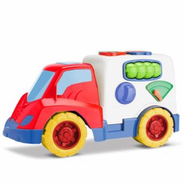 Imagem de Veiculo Caminhão Infantil Interativo Com Peças Para Encaixar 30 cm Sam