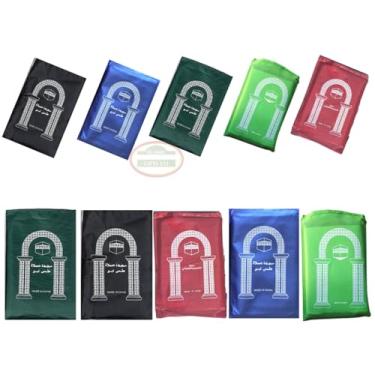 Imagem de [60] Tapete portátil para viagem oração oração tapete Namaz Musallah muçulmano islâmico dobrável à prova d'água Slalat presente Ramadã islâmico presentes islâmicos a granel portátil tapete de oração