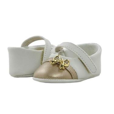 Imagem de Calçados Sapatinho de Bebê Bicho de Pé - Sapatilha Feminina com Laço d