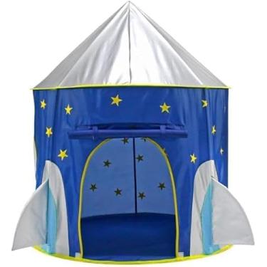 Imagem de Barraca Astronauta Espaço Foguete Linda Toca Túnel Barraca Infantil Para Meninos E Meninas, Brinquedoteca e Ar Livre - AZUL