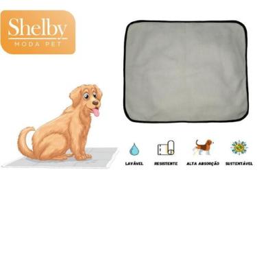 Imagem de Kit 2 Tapetes Higiênicos Lavável Canino Cães Cachorro 60x80 - SHELBY M