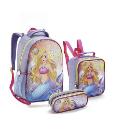 Imagem de Kit Mochila Escolar Infantil Com e Sem Rodinhas Criança Aleatória Meni