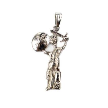 Imagem de Pingente Oxaguiâ Orixá Imagem 3,5 cm em Metal Niquelado - Lua Mística 
