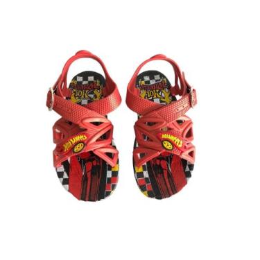 Imagem de Sandália Papete Infantil Masculino Menino Personagem Carros Hotwheels 