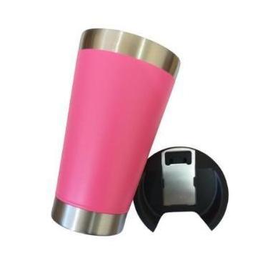 Imagem de Copo Termico 473 ML Aluminio  - magestic, Rosa