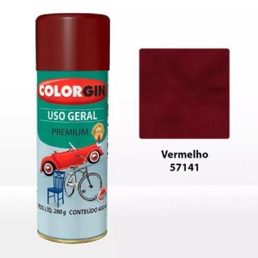 Imagem de Spray uso geral metalico vermelho 57141 colorgin - 000026
