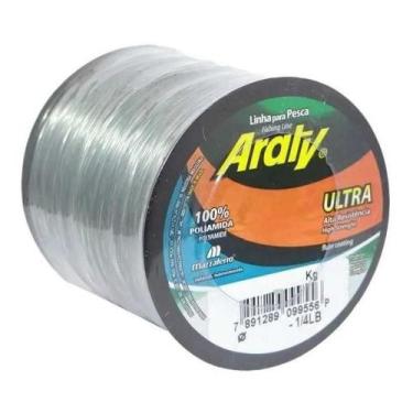 Imagem de Linha Monofilamento Araty Ultra 1/4 Lb  Mazzaferro Prata 0,60mm - 350 