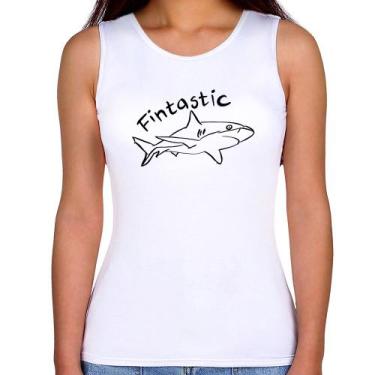 Imagem de Regata Feminina Fintastic - Foca na Moda, Branco, P
