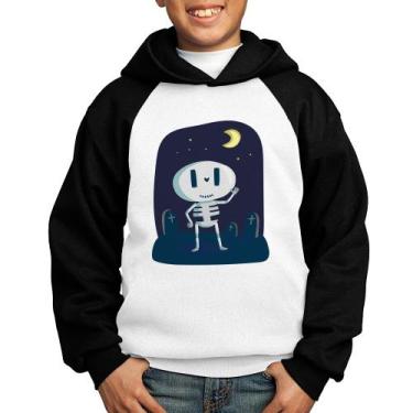 Imagem de Moletom Infantil Esqueleto - Foca na Moda, Branco, Preto, 6