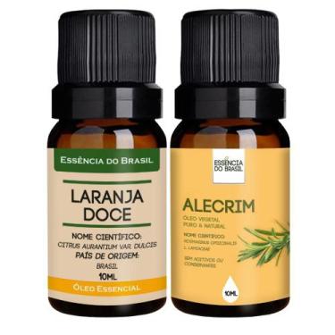 Imagem de Kit Óleo Essencial Laranja Doce + Óleo Vegetal Alecrim 10ml - Essência