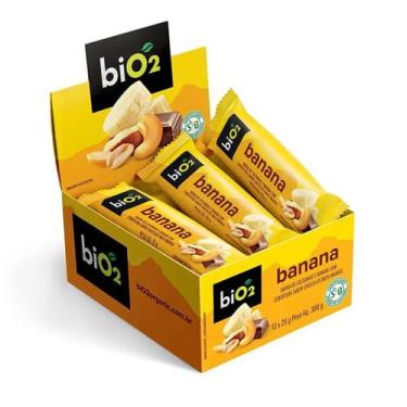 Imagem de Barra de Castanhas Banana com Chocolate Vegana BiO2 cx12 - Bio02
