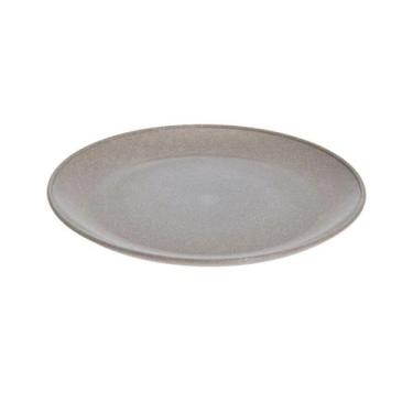 Imagem de Prato Refeição Sustentável Redondo Durável 24cm Cinza - EVO