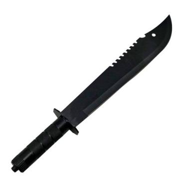 Imagem de Faca Facão Esportivo Preto Militar Inox 14'' Polegadas  - 697 - TOP CA