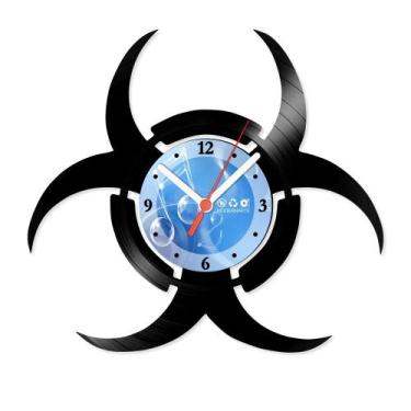 Imagem de Relógio De Parede Disco Vinil Símbolos - Risco Biológico - VSI-005 - M