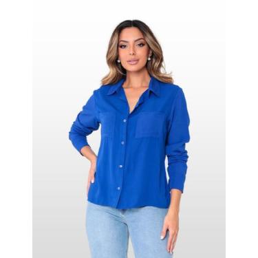 Imagem de Camisa Social Elegante Manga Longa Camisas Para Trabalho Uniforme  - G