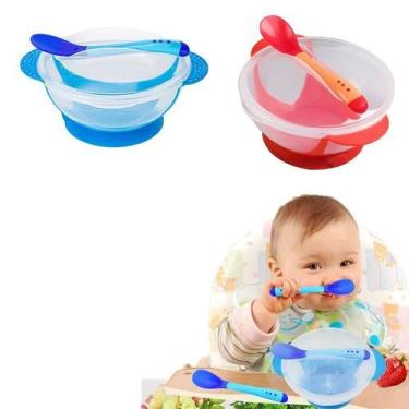 Imagem de Kit Pratinho Infantil Bebê Prato Com Ventosa com Talher - Vip Shop