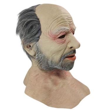 Imagem de Mascara Realista Velho Idoso Latex 3D Hallowen Fantasia Realistica Tro