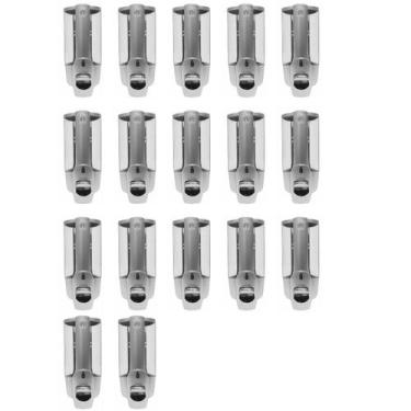 Imagem de Dispenser Shampoo Sabonete Liquido Alcool Gel Hotel Kit 15 Unidades - 