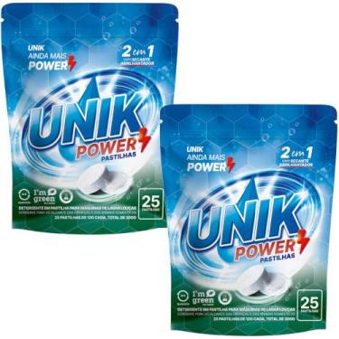 Imagem de 2x Detergente em Pastilha Unik Power Para Máquina De Lavar Louça