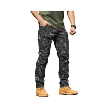Imagem de Calças de Treinamento Masculinas Camufladas - Resistentes e Confortáve