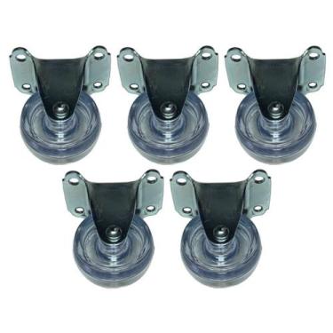 Imagem de Jogo 5 Rodinhas 32mm Incolor San Rodízio Base Fixa 4 Furos - GENERIC