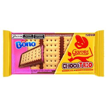 Imagem de Chocolate ao Leite Recheio Bono Garoto Chocotrio 90g, Chocolate ao lei