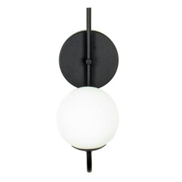 Imagem de Arandela Luminária Quarto Globo 12 cm Moderno - BF Decor, Preto Fosco