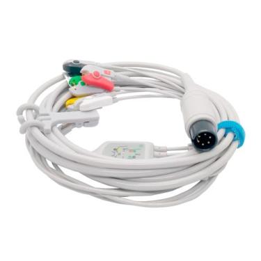 Imagem de Cabo Ecg 5 Vias Clip Garra Lifepak 20 - Maple Hospitalar 