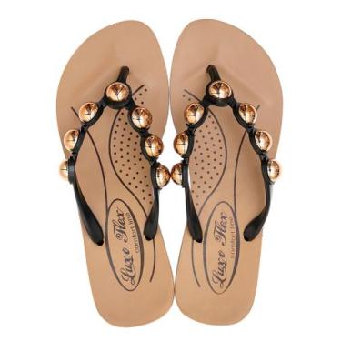 Imagem de Chinelo Feminino Confortavel Anatômico Terapia dos Pés, Dourado