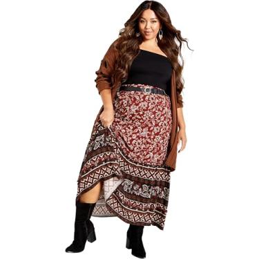 Imagem de AVEOLOGY Saia feminina plus size Eternal Maxi, Eterna, 56