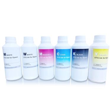 Imagem de DTG Ink 500 ml Tinta de impressão direta na roupa têxtil digital e mais refil de impressão para impressoras SureColor F2000 F2100 P600 P800 DTG e todas as impressoras DTG E-pson