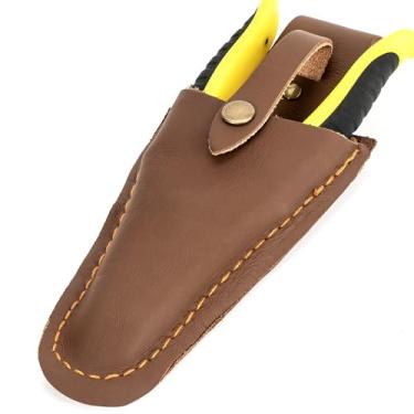 Imagem de Linkidea Suporte de bainha de ferramentas, bolsa de cinto resistente para alicates, tesouras, tesouras de poda, eletricista e coldre de jardinagem para ferramentas, bolsa de couro vegano durável com