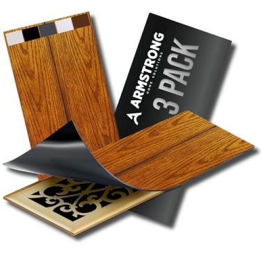 Imagem de Tampas de ventilação extra magnéticas de 14 cm x 30,5 cm ímã mais forte para registros de ar de chão para trailers, ventilação doméstica, AC e ventilações de calefação (não para ventilações de teto) (pacote com 3, madeira de grau)