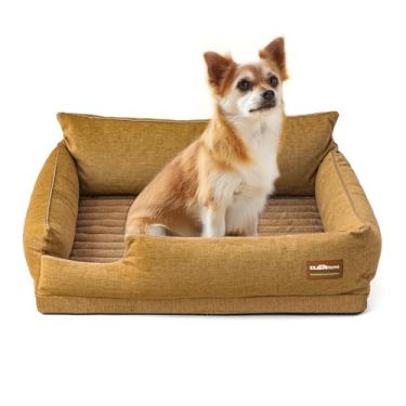 Imagem de Cleva Sofá-cama ortopédico Home Comfort para cães e gatos pequenos – resistente à água, capa lavável e parte inferior antiderrapante, design ortopédico de espuma de ovo