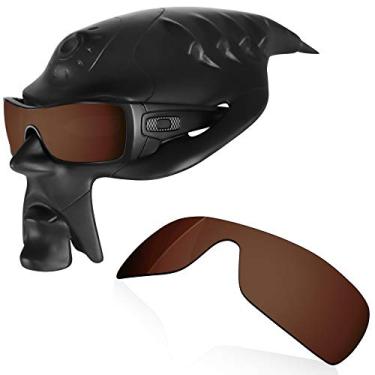 Imagem de RockShell Lentes polarizadas de substituição para óculos de sol Oakley Batwolf OO9101, Marrom mogno - Geekpolar, Tamanho �nico