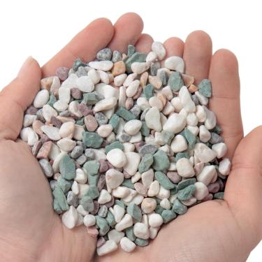 Imagem de TINYUNICORN 900 g, pedrinhas de cascalho de suculentas e cactos de 3,5 cm, pedras decorativas naturais polidas rochas de rio para plantas, vasos, aquários, terrário e jardinagem ao ar livre, cores