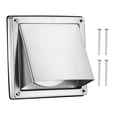 Imagem de PATIKIL Tampa de ventilação do secador, 10 cm, exaustor externo de aço inoxidável 304, com aba sem retorno, para cozinha, banheiro, casa, ao ar livre