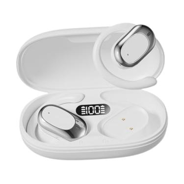 Imagem de BaotyJie Fones de ouvido de tradução com ganchos abertos recarregáveis, Bt 5.4, fones de ouvido tradutores para reuniões de negócios, Branco