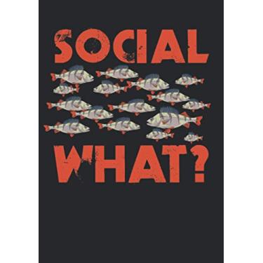 Imagem de Notizbuch A5 liniert mit Softcover Design: Social Distancing What? Angel Quarantäne Geschenk für Angler: 120 linierte DIN A5 Seiten