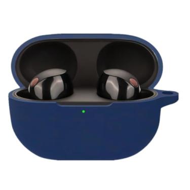 Imagem de Ankersaila Capa compatível com Sony WF-1000XM5, capa protetora antiarranhões de silicone macio à prova de choque (azul marinho)