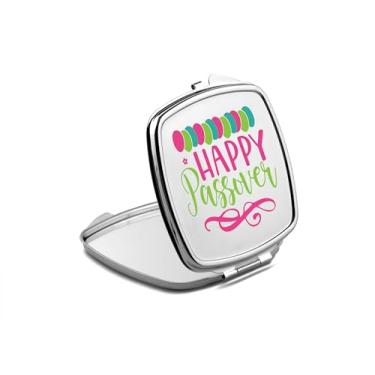 Imagem de SpreadPassion Espelho compacto Happy Passover, espelho fotográfico, espelho de maquiagem de viagem, espelho pequeno de mão, espelho de bolso portátil, ideia de aniversário (1, quadrado)